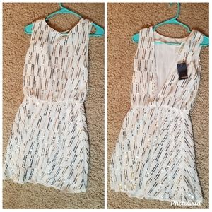 White and silver bachelorette dress